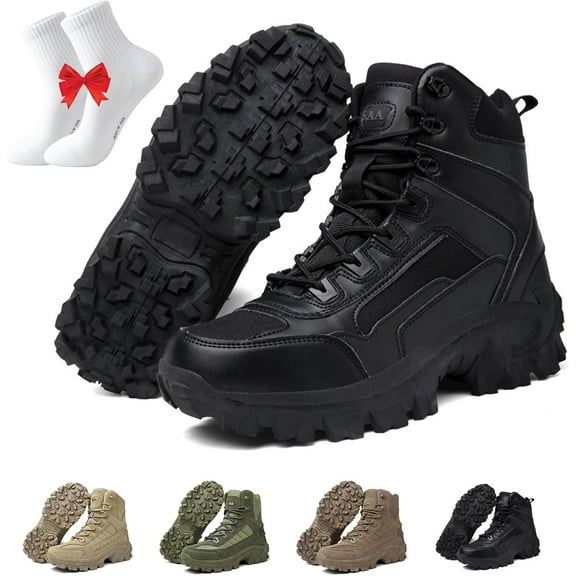 Cryonesse Boots for Men, Mens Orthopedic Support Anti-Puncture Work Boots Waterproof Anti-Sprain Hiking Boots