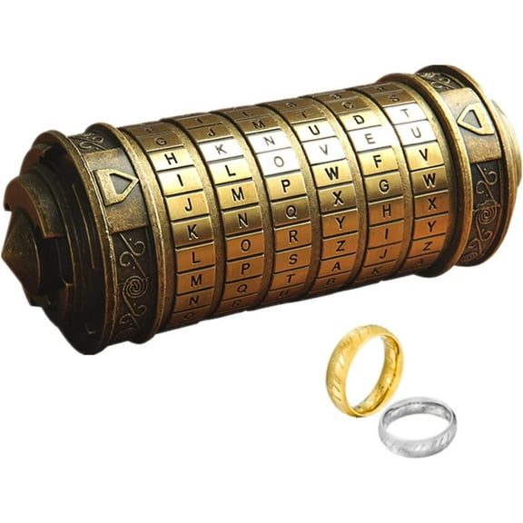 Cryptex Puzzle Boxes Da Vinci Code Mini Cryptex Lock with Hidden Compartments Anniversary Valentine's Day Mysterious birthday gifts for family and friends