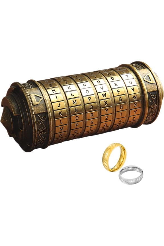 Cryptex Puzzle Boxes Da Vinci Code Mini Cryptex Lock with Hidden Compartments Anniversary Valentine's Day Mysterious birthday gifts for family and friends