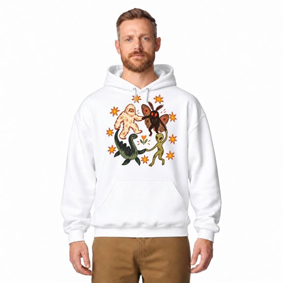 Cryptid Dance Circle Graphic Pullover Hoodie, Unisex