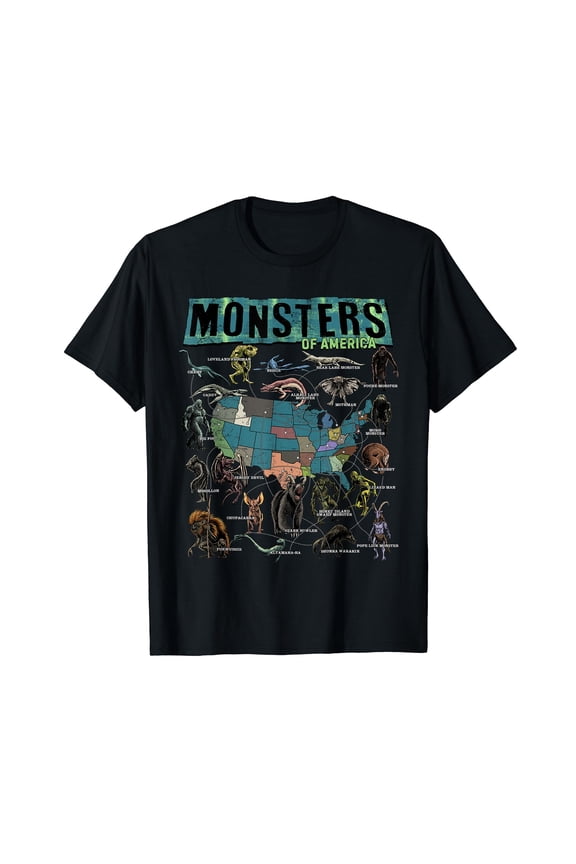 Cryptid Monsters of America Folklore Creature Cryptozoology T-Shirt