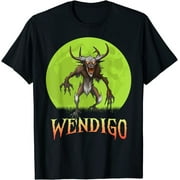 Cryptid T-Shirt: Unveiling the Mysterious Wendigo under the Full Moon!
