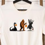 Cryptid Trick or Treating Tshirt Funny Cryptid Halloween Tee - Walmart.com