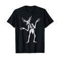thumbnail image 1 of Cryptidcore Aesthetic Skeleton Wendigo Cryptozoology Cryptid Black T-Shirt, 1 of 5