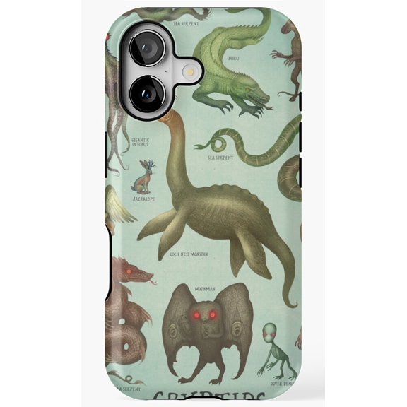 Cryptids Cryptozoology Species Mystery Art Phone Case for iPhone 11 12 13 14 15 16 17 Pro Max