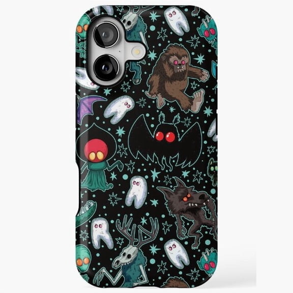 Cryptids Night Forest Creature Dark Art Case for iPhone 17 to 11 Pro Max