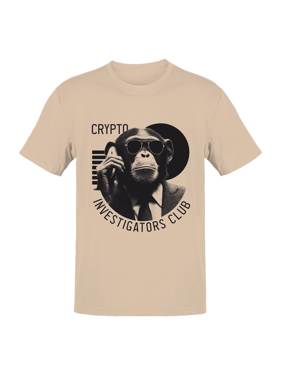 Crypto Ape Graphic Men's Natural T-Shirt