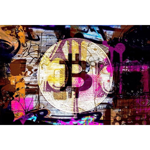 Crypto Currency Bitcoin I by Irena Orlov (36 x 24)