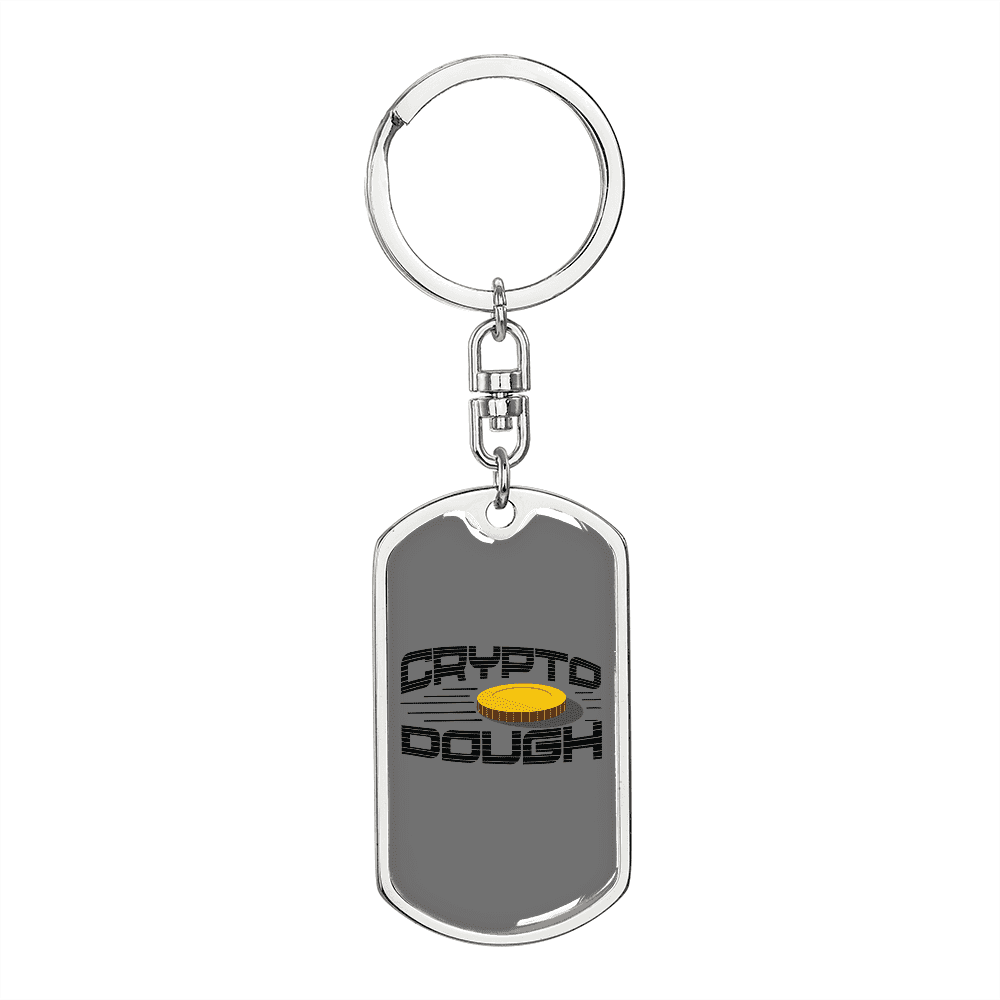 Crypto Dough Crypto Stainless Steel or 18k Gold Premium Swivel Dog Tag  Keychain - Walmart.com