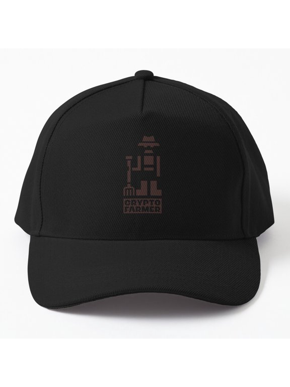 Crypto Farmer Baseball Cap, Retro Game Agriculture Finance Character Design, Classic Hat