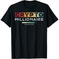 thumbnail image 1 of Crypto Millionaire Shirt | Vintage Bitcoin Crypto T-ShirtMen and women can wear, black T-shirts, gifts. Age: M,L，XL 2XL, 3XL, 327XL, 1 of 4