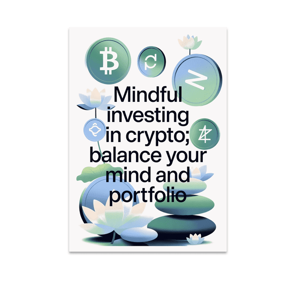 Crypto Mindfulness Decor - Crypto Enthusiast - 13x19 Poster Print