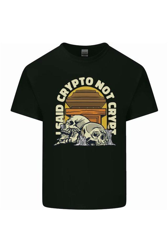 Crypto Not Crypt Cryptocurrency Skulls Mens Womens S-5Xl T-Shirt