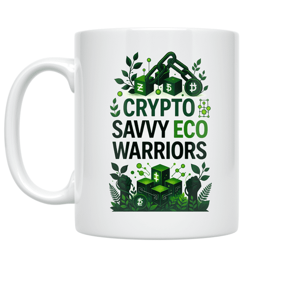 Crypto Savvy Eco Warriors Design - Eco Activist - 11 oz Ceramic Coffee Mug