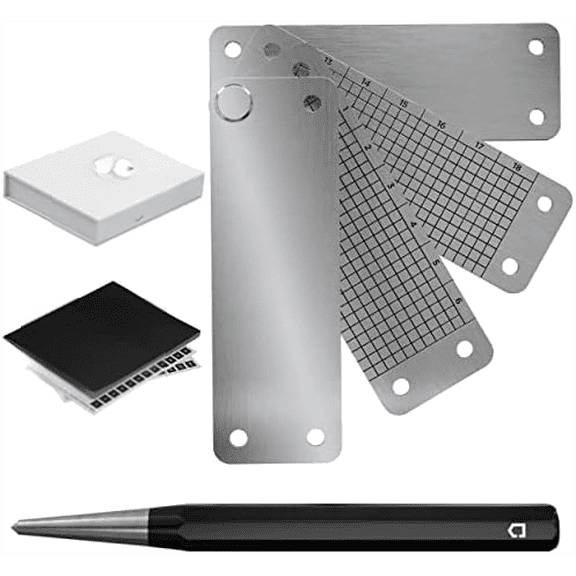 Crypto Seed Phrase Storage Metal Plate - Cold Wallet Bitcoin 12 to 24 Word Steel Recovery Seedphrase Words Backup - Fireproof Waterproof Cryptocurrency Passphrase & Key Keeper (DOT)$$Office