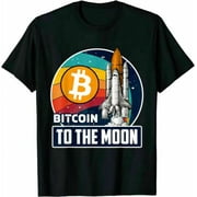 Crypto To The Moon Digital Currency Funny Space Shirt Cotton Trend 2021