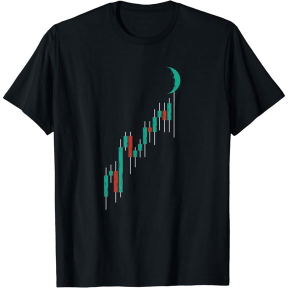 Crypto Trading Hodl Vintage Candlestick Chart To The Moon T-Shirt