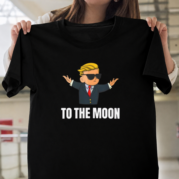 Crypto Trading T-Shirt To The Moon Bitcoin Investor Meme Gift Unisex T-ShirtPlus Size S–5XL Available