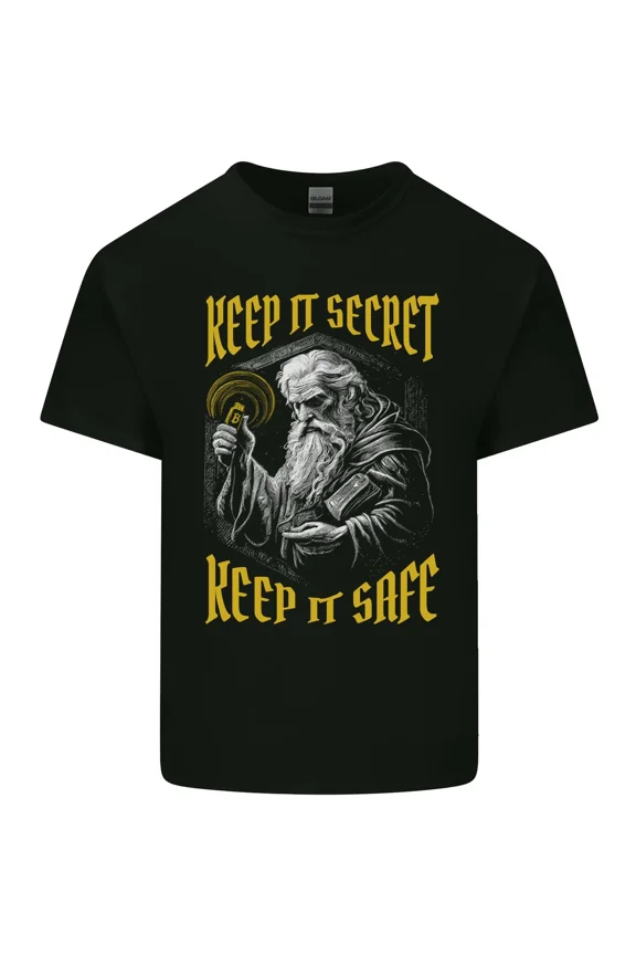 Crypto Wizard Keep It Secret Digital Coin Humor Unisex T-Shirt, up to size 5XL