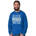 thumbnail image 1 of Cryptocurrency Block Chains Matter Plus Size Long Sleeve Graphic Tee Shirt Brisco Brands 3X, 1 of 5