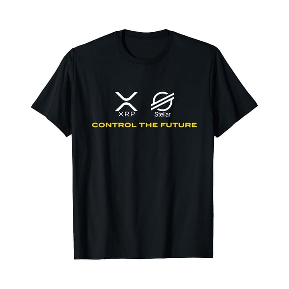 Cryptocurrency t-shirt XRP XLM Coin Control the Future T-Shirt