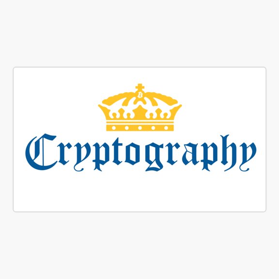 Cryptography Crown Tech Symbol Sticker