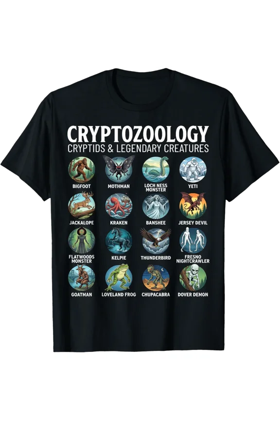 Cryptozoology Cryptids And Legendary Creatures Folklore T-Shirt