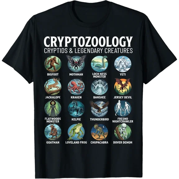 Cryptozoology Cryptids And Legendary Creatures Folklore T-Shirt