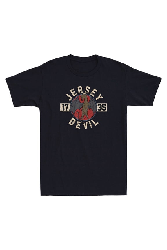Cryptozoology Jersey Devil Cryptid 1735 Horror Goat Gothic Vintage Men's T-Shirt