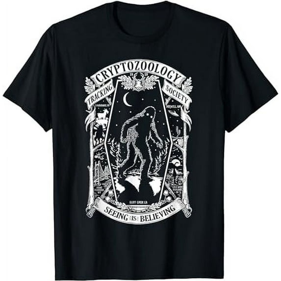 Cryptozoology Society Bigfoot Mothman Cryptid Loch Ness T-Shirt