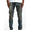thumbnail image 1 of Crysp Denim Men's Atlantic Distressed Rips Skinny Fit Jeans in Indigo Sand (30, Indigo Sand), 1 of 5