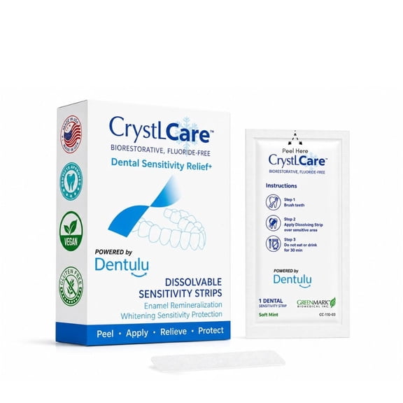 CrystLCare Biorestorative- Fluoride-Free Dental Sensitivity Relief Strip 14ct