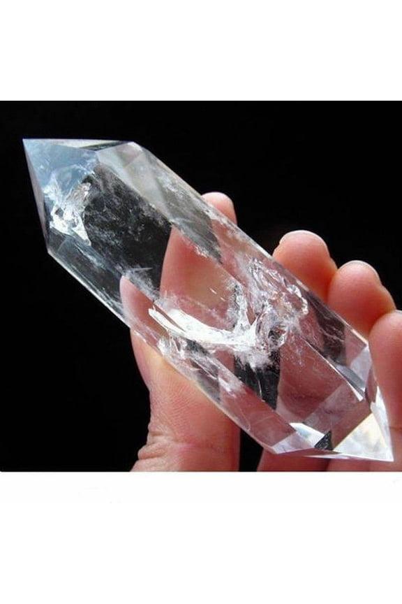 Crysta Natural Rock Clear Quartz Crystal DT Wand Point Healing Random Shipment