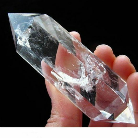 Crysta Natural Rock Clear Quartz Crystal DT Wand Point Healing Random Shipment