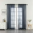 thumbnail image 1 of Crystal 2-Pack Sheer Rod Pocket Window Panel, Blue, 52x84 Inches, 1 of 5
