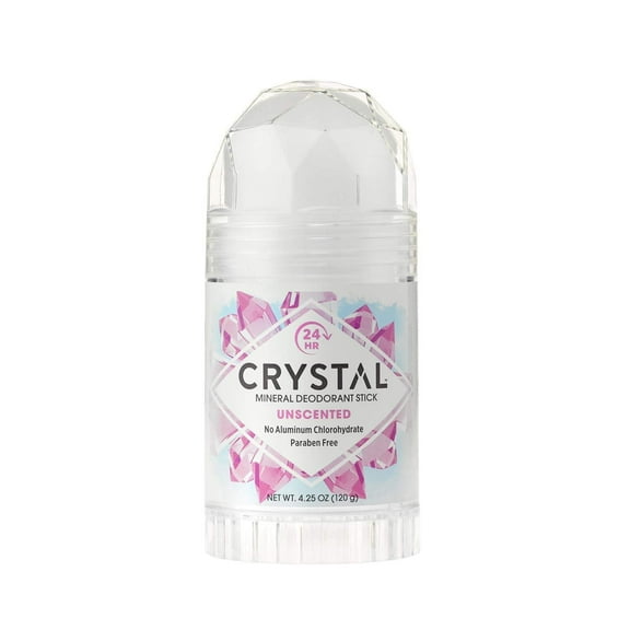 Crystal 24Hr Mineral Deodorant Stick, No Aluminum Chlorohydrate, Unscented, 4.25 oz
