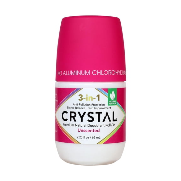 Crystal Roll-On 3-In-1, 2.25 Fl. Oz., 1 Pack, Unscented