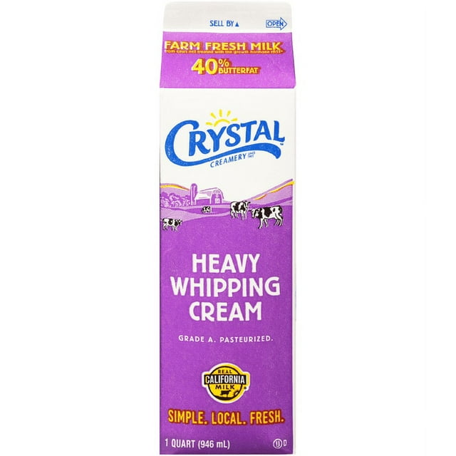 Crystal Creamery Fresh Real California Milk 40 Butterfat Heavy