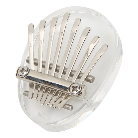 Crystal 8-Key Mini Kalimba Thumb Piano with Lanyard - Portable Finger Instrument for Beginners