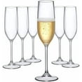 thumbnail image 1 of - Crystal - 8-Ounce Unbreakable Tritan Champagne Flutes (Set of 6), Plastic Wine Glasses, Reusable, BPA-Free, Dishwasher-Safe, Perfect for Poolside, Outdoors, Camping, and More, 1 of 4