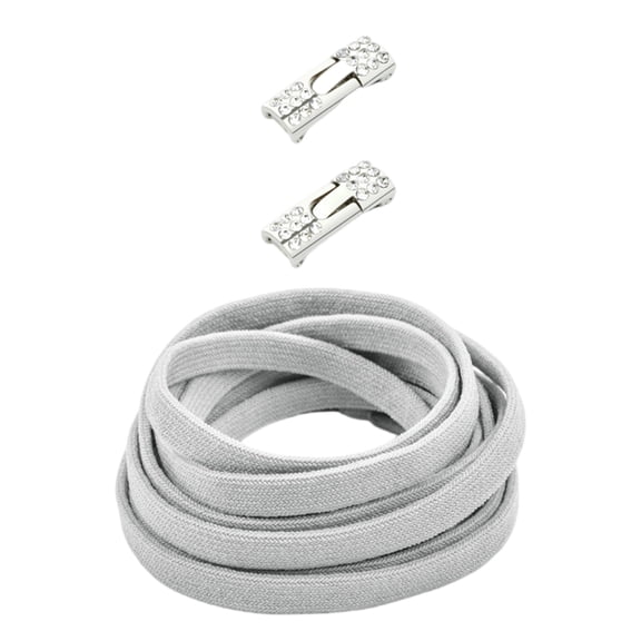 Crystal Accent Locks Elastic Not Tie Shoe Laces Fastening Systems Shoe Strings For Casual Sneakers Sports Shoe Adult Kid