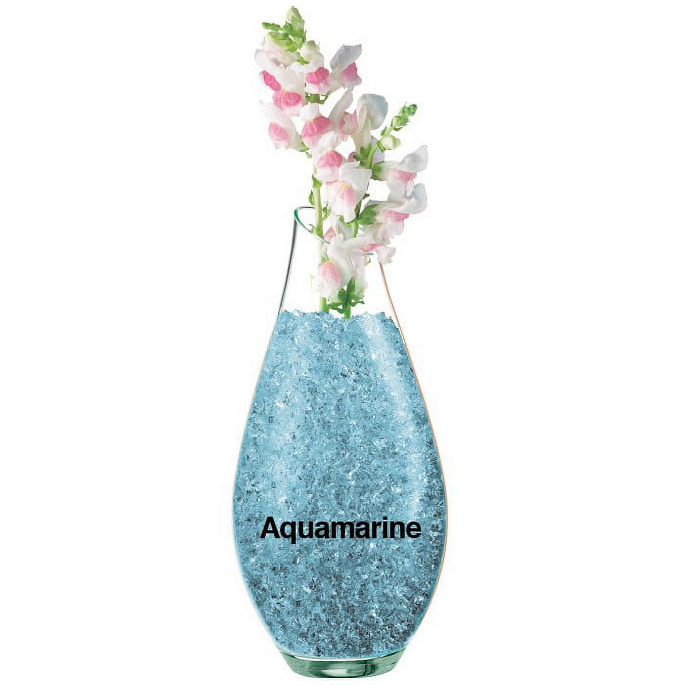 Crystal Accents 1 Pound Jar (Aquamarine Blue) Color Water Storing Crystals Vase Filler Gel Makes 16 Gallons of Product