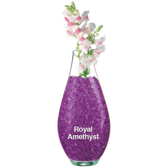 Crystal Accents 1 Pound Jar (Royal Amethyst Purple) Color Water Storing Crystals Vase Filler Gel Makes 16 Gallons of Product