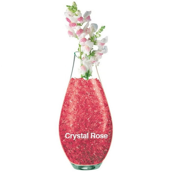 Crystal Accents (Crystal Rose Pink) Color Water Crystals Vase Filler Gel 1 Ounce Bag Makes 1 Gallon of Product