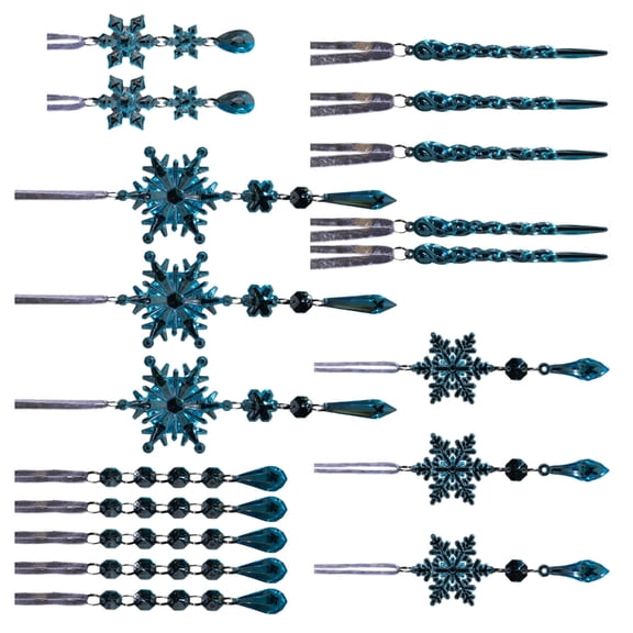 Crystal Acrylic Holiday Snowflake Pack Of 18 MultiUse Seasonal Decorations