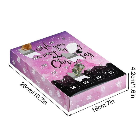 Crystal Advent Calendar 2025,24 Days Christmas Countdown Calendar Gifts for Kids,Stone Learning Collection with Unique Crystal and Rocks for Adults Teens