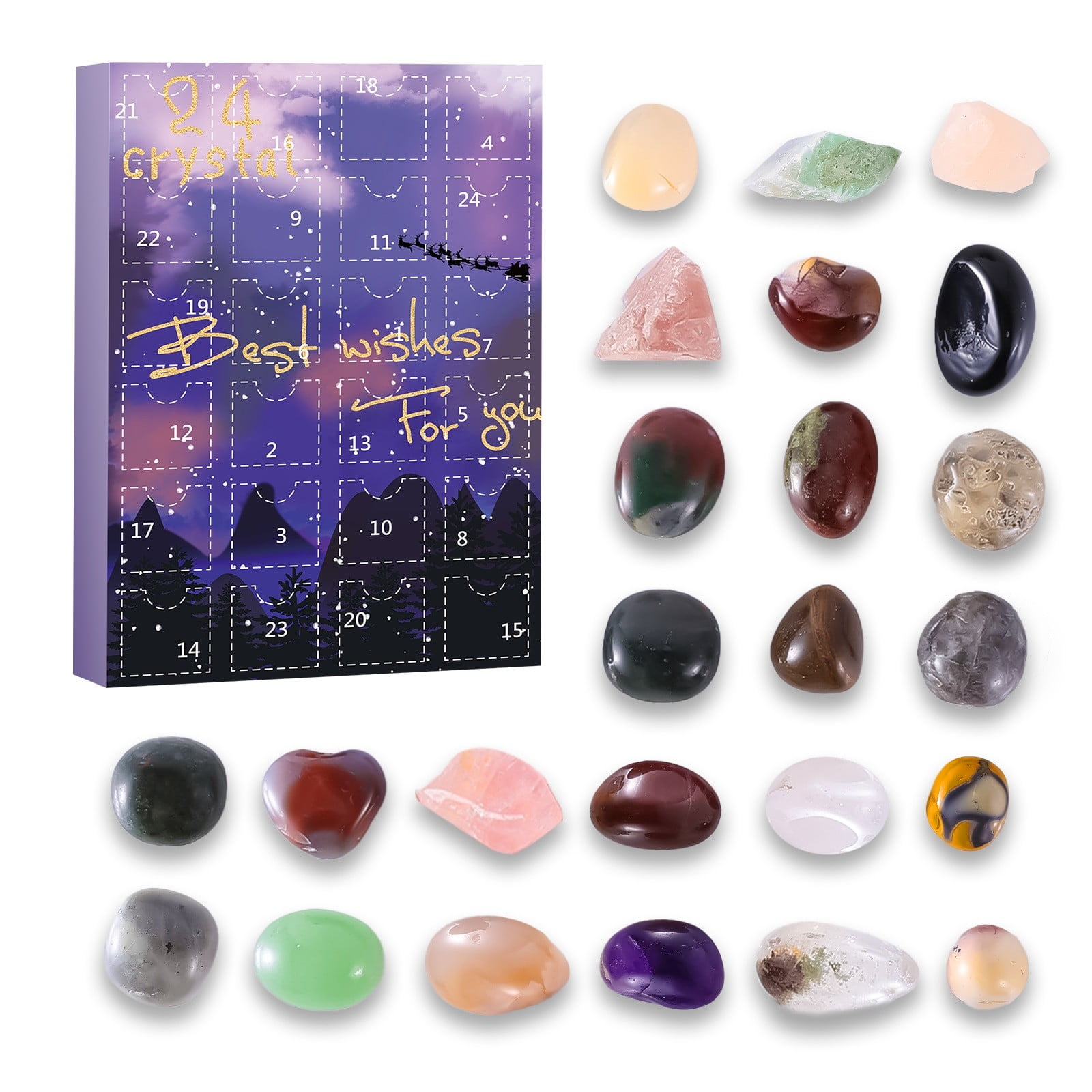 Advent Calendar 2024 Adult Kids 24 Days Rocks Gemstones Geode Stone advent-calendar-2024-adult-kids-24-days-rocks-gemstones-geode-stone