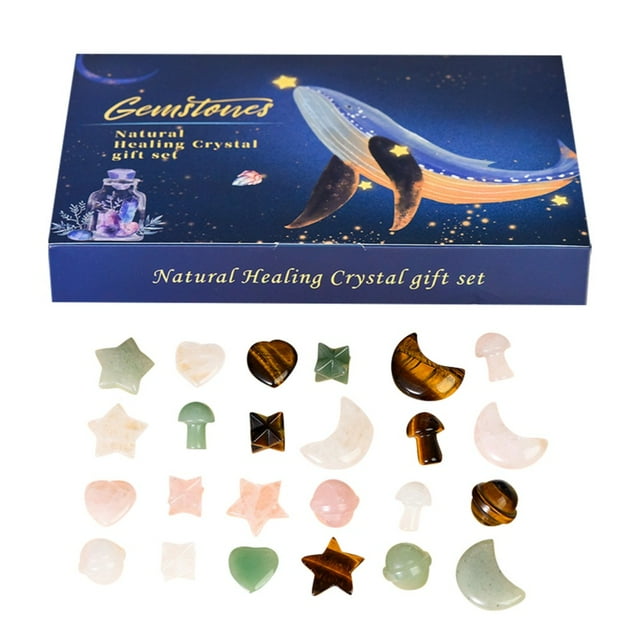 Crystal Advent Calendar 2025, 24 Days Natural Crystals Gemstone Stone