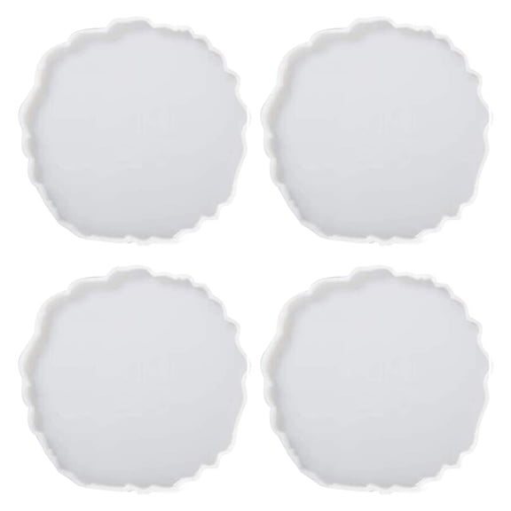 Crystal Agate Coaster Mold Mug Pad Resin Casting Mold DIY Craft Cups Mats Mold