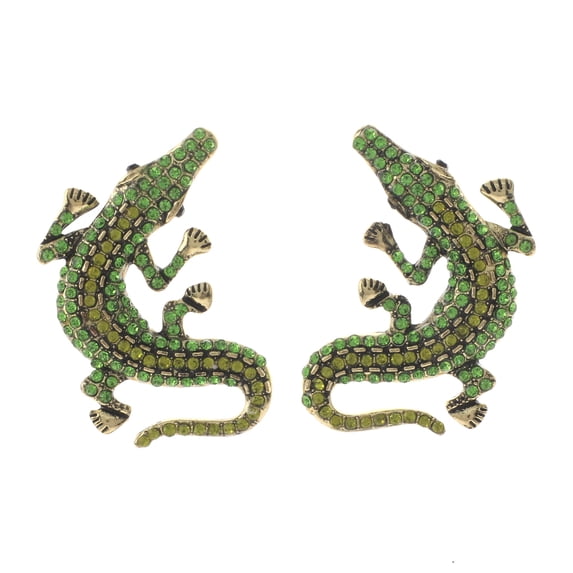 Crystal Alligator Post Earrings